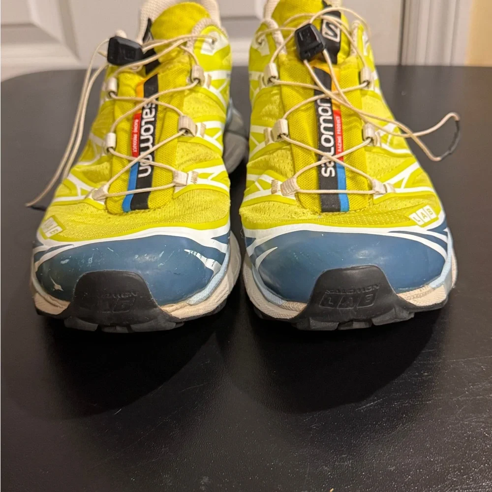 Salomon XT 6 unisex low Yellow and Gray Athletic Sneakers W12/M 11 style 415766 - Picture 8 of 8